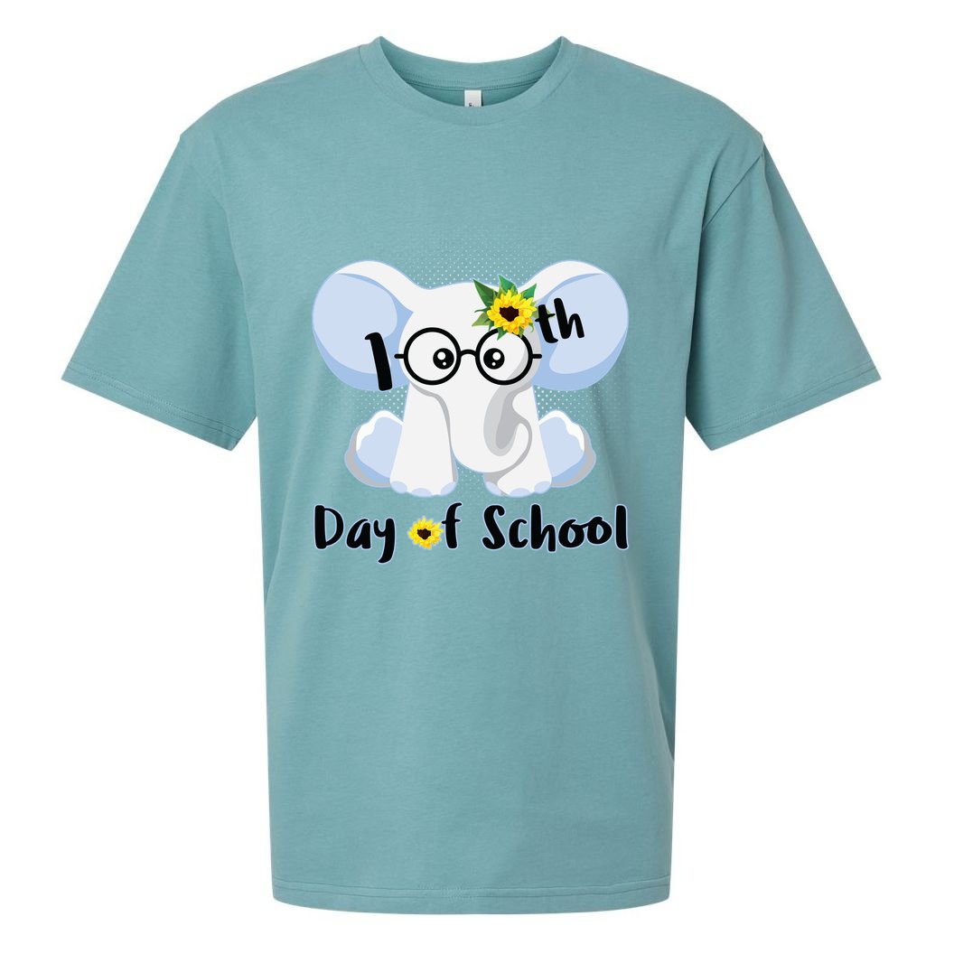 Cute Elephant 100th Day of School Sueded Cloud Jersey T-Shirt