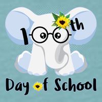 Cute Elephant 100th Day of School Sueded Cloud Jersey T-Shirt
