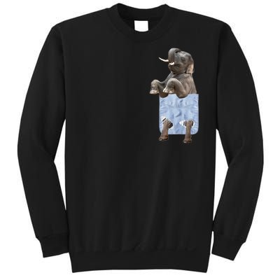 Cute Elephant Front Pocket Sweatshirt