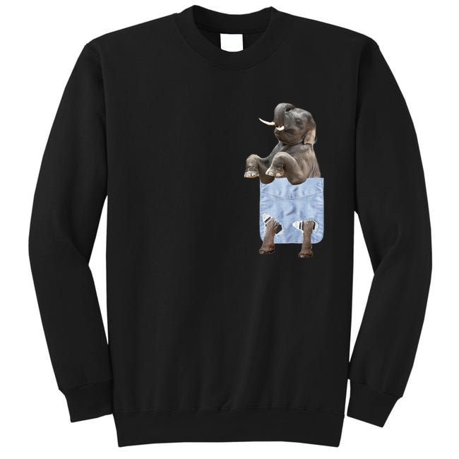 Cute Elephant Front Pocket Sweatshirt