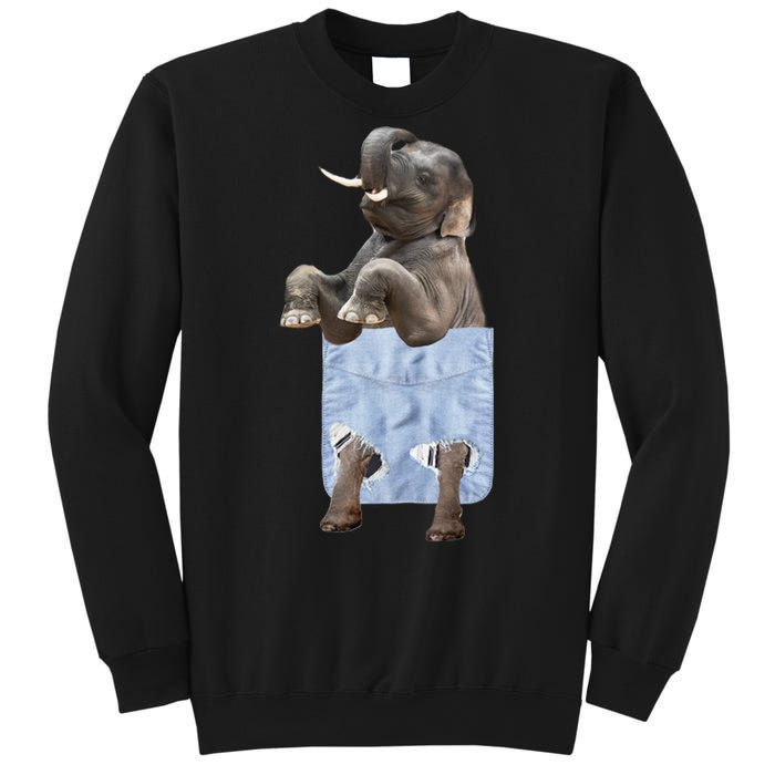 Cute Elephant Front Pocket Sweatshirt