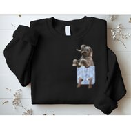 Cute Elephant Front Pocket Sweatshirt