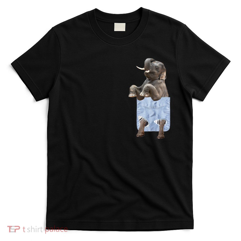 Cute Elephant Front Pocket T-Shirt