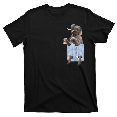 Cute Elephant Front Pocket T-Shirt