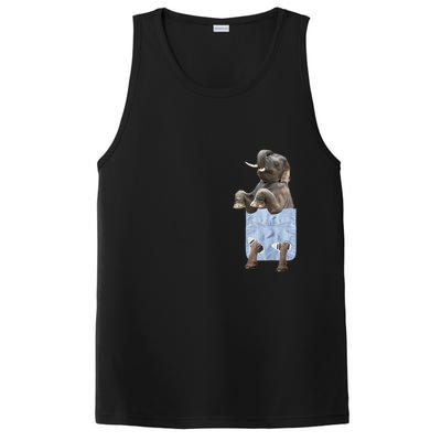 Cute Elephant Front Pocket PosiCharge Competitor Tank
