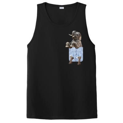 Cute Elephant Front Pocket PosiCharge Competitor Tank