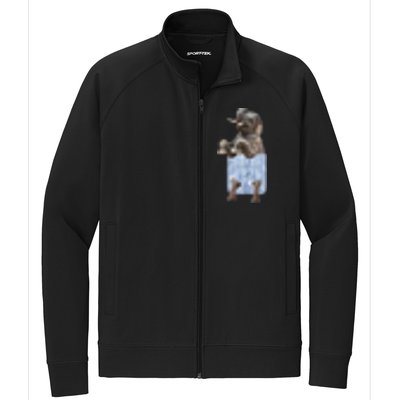 Cute Elephant Front Pocket Stretch Full-Zip Cadet Jacket