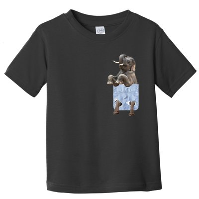 Cute Elephant Front Pocket Toddler T-Shirt