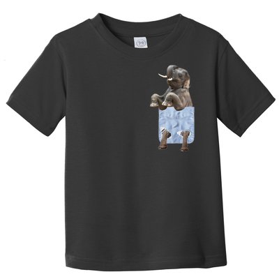 Cute Elephant Front Pocket Toddler T-Shirt