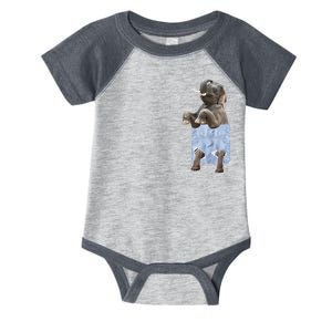 Cute Elephant Front Pocket Infant Baby Jersey Bodysuit