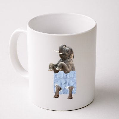 Cute Elephant Front Pocket Coffee Mug