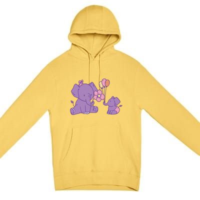 Cute Elephants Premium Pullover Hoodie