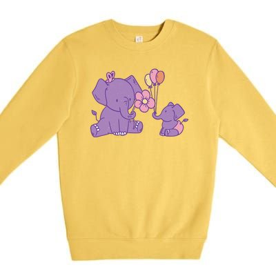 Cute Elephants Premium Crewneck Sweatshirt