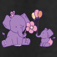 Cute Elephants 7 Panel Mesh Trucker Snapback Hat