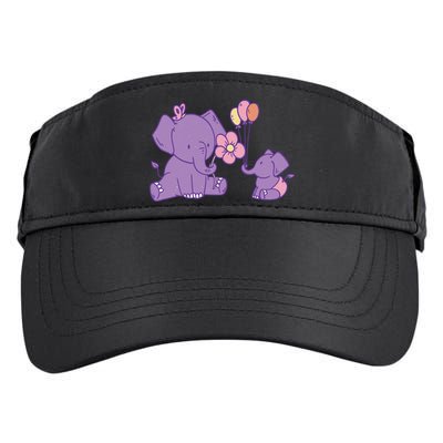 Cute Elephants Adult Drive Performance Visor