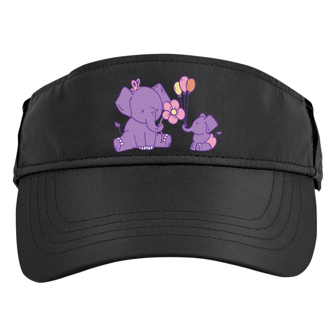 Cute Elephants Adult Drive Performance Visor