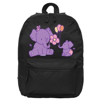 Cute Elephants 16 in Basic Backpack