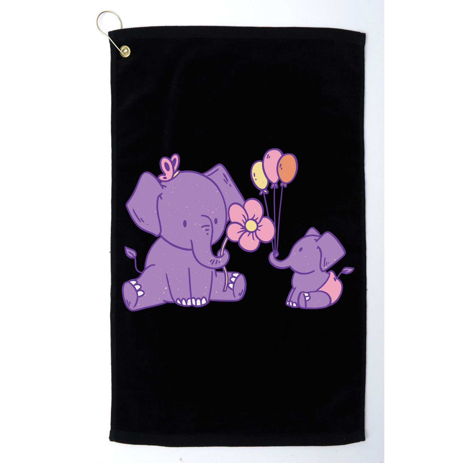 Cute Elephants Golf Towel