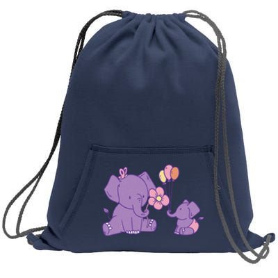 Cute Elephants Sweatshirt Cinch Pack Bag