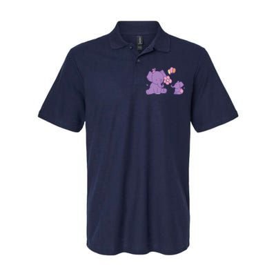 Cute Elephants Softstyle Adult Sport Polo