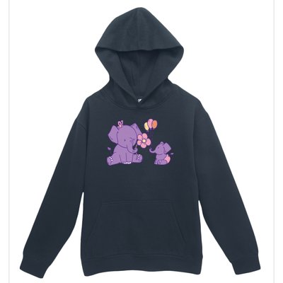 Cute Elephants Urban Pullover Hoodie