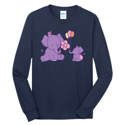 Cute Elephants Tall Long Sleeve T-Shirt