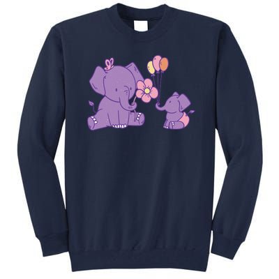 Cute Elephants Tall Sweatshirt