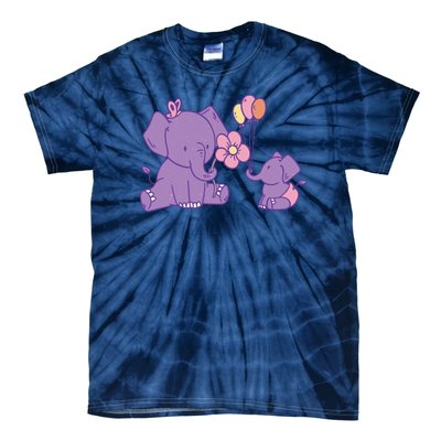 Cute Elephants Tie-Dye T-Shirt