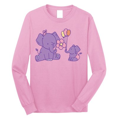 Cute Elephants Long Sleeve Shirt