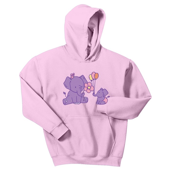 Cute Elephants Kids Hoodie