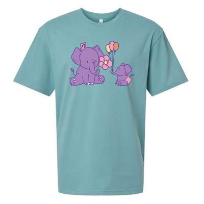 Cute Elephants Sueded Cloud Jersey T-Shirt