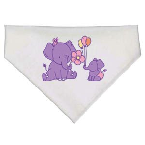 Cute Elephants USA-Made Doggie Bandana