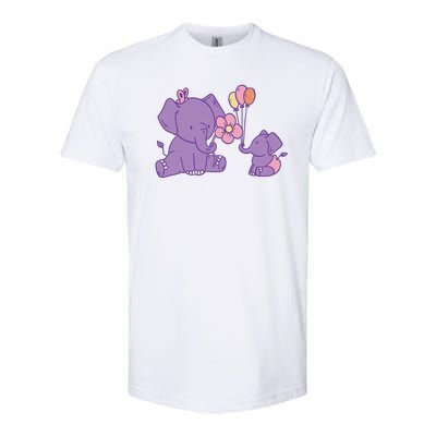 Cute Elephants Softstyle CVC T-Shirt