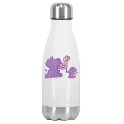 Cute Elephants Stainless Steel Insulated Water Bottle