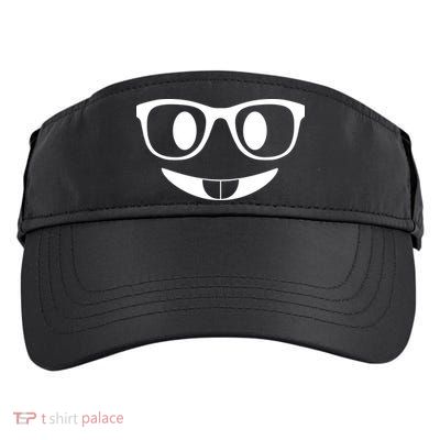 Cute Emoji Nerd Face Adult Drive Performance Visor
