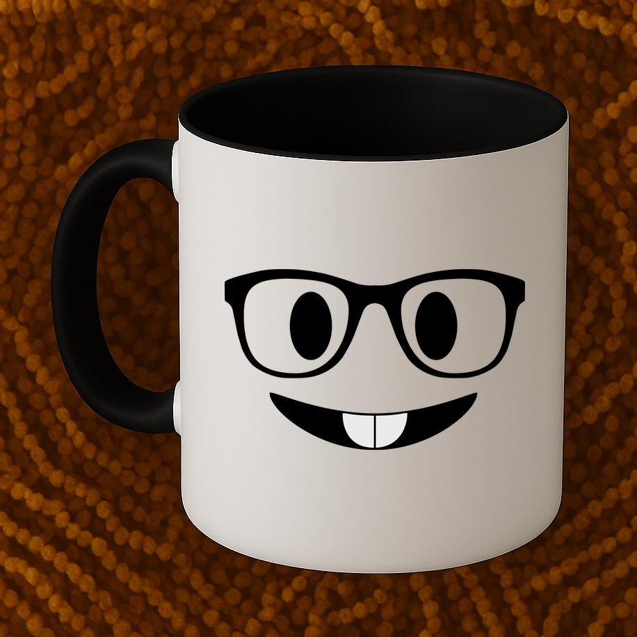 Cute Emoji Nerd Face Mug