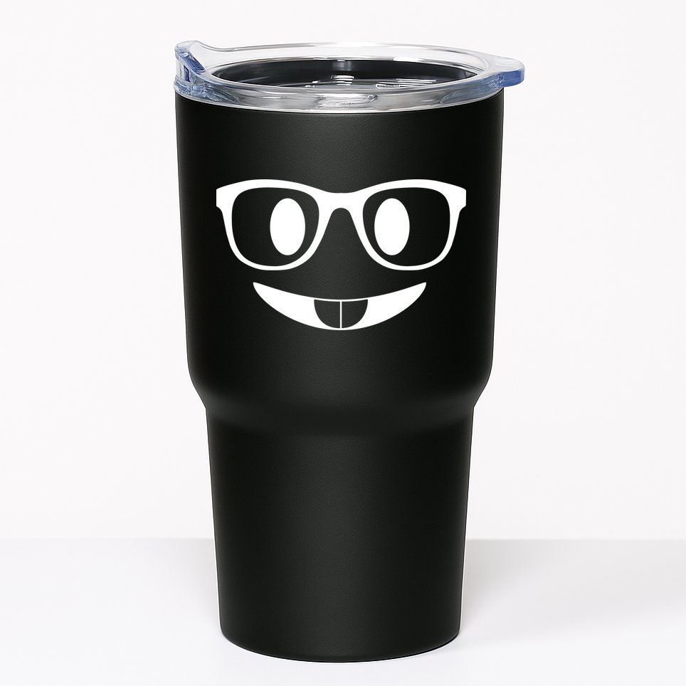 Cute Emoji Nerd Face Tumbler