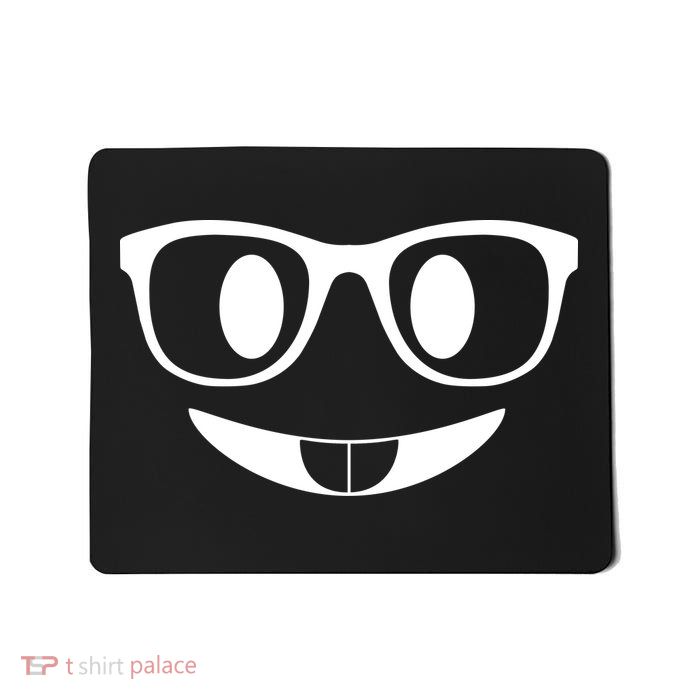 Cute Emoji Nerd Face Mousepad