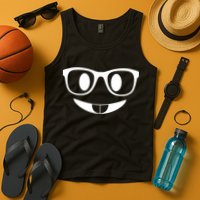 Cute Emoji Nerd Face Tank Top