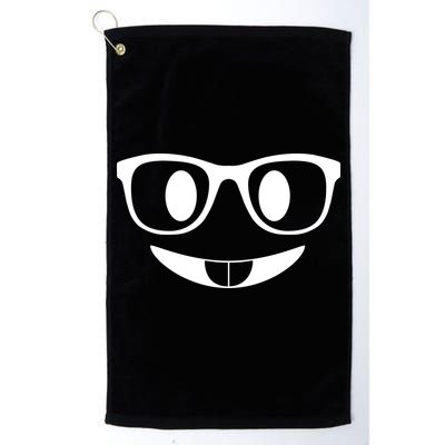 Cute Emoji Nerd Face Golf Towel