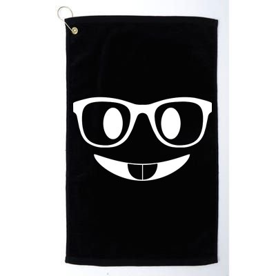 Cute Emoji Nerd Face Platinum Collection Golf Towel