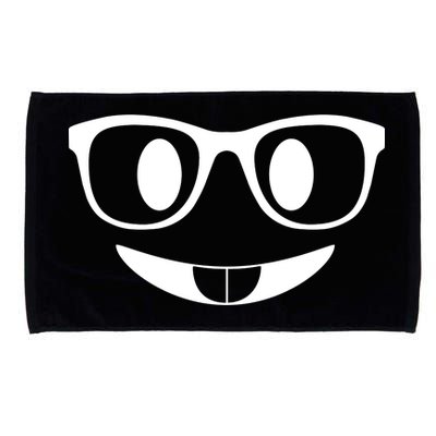 Cute Emoji Nerd Face Microfiber Hand Towel