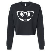 Cute Emoji Nerd Face Cropped Pullover Crew
