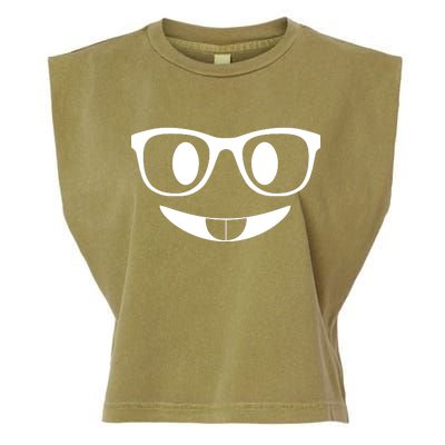 Cute Emoji Nerd Face Garment-Dyed Women's Muscle Tee