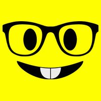 Cute Emoji Nerd Face Button