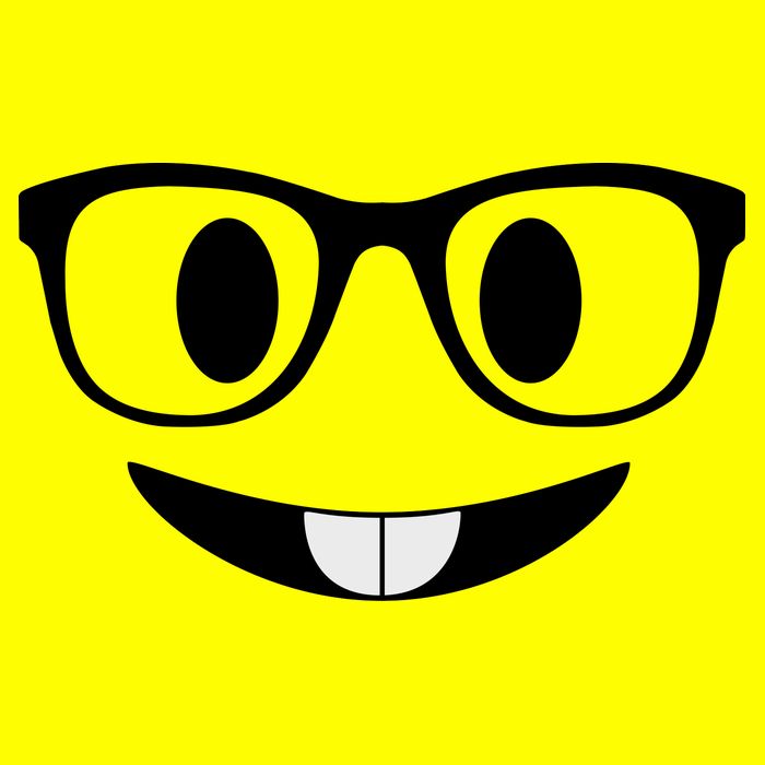 Cute Emoji Nerd Face Button