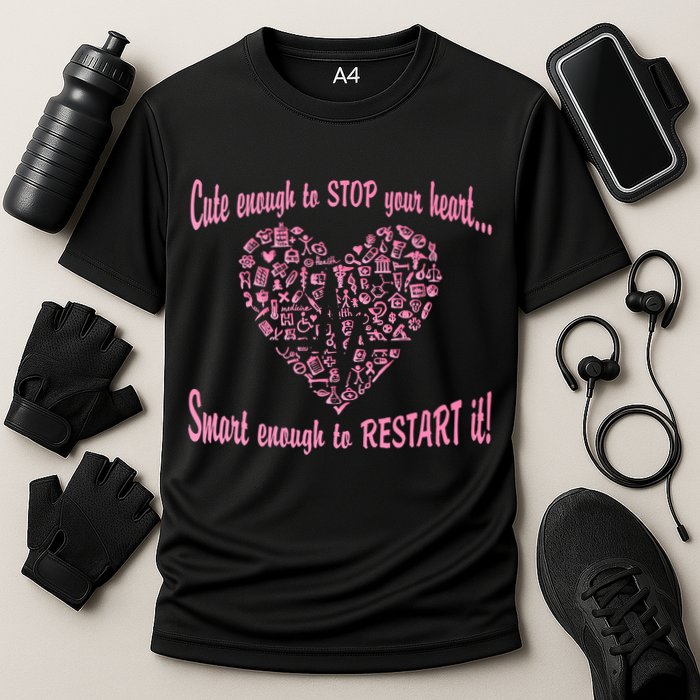 Cute Enough To Stop The Heart Cooling Performance Crew T-Shirt