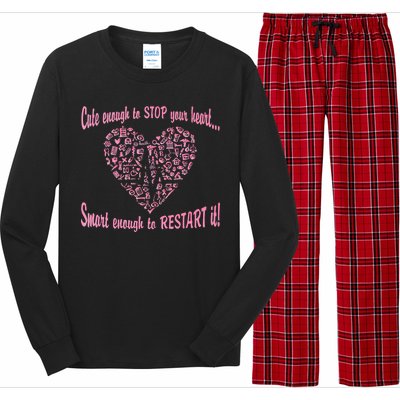 Cute Enough To Stop The Heart Long Sleeve Pajama Set