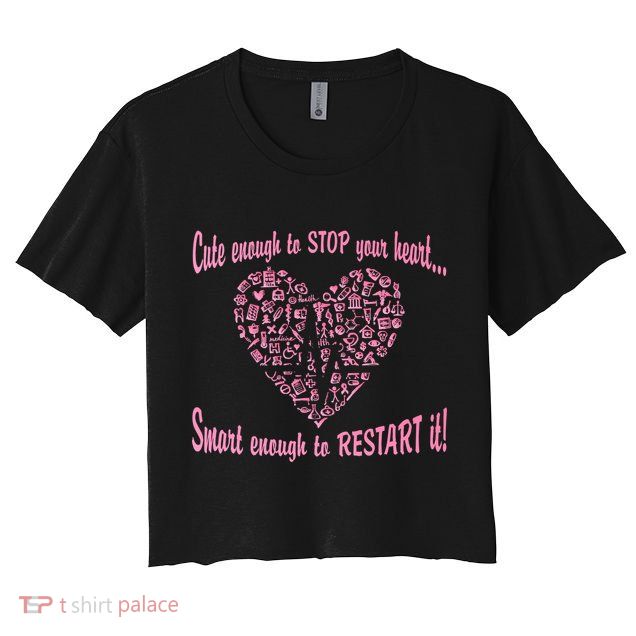 Cute Enough To Stop The Heart Crop Top