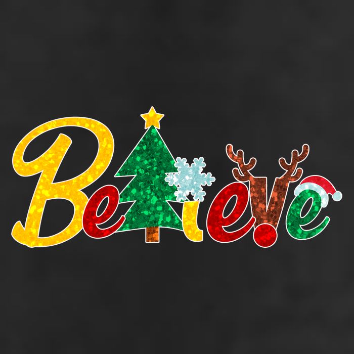 Cute Festive Christmas Believe  7 Panel Mesh Trucker Snapback Hat